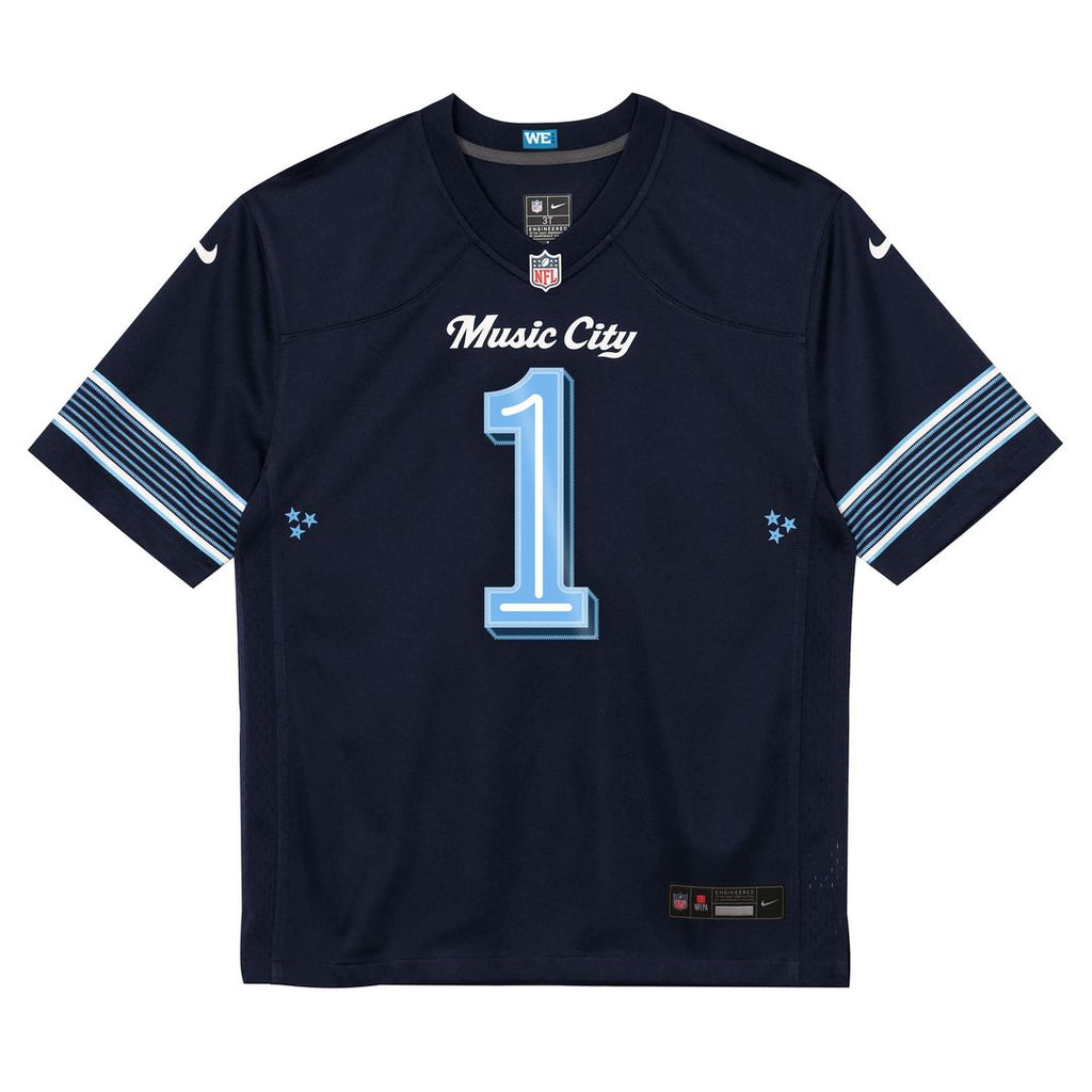 Cameron Ward Tennessee Titans Toddler 2026 Rivalries Collection Game Jersey - Navy