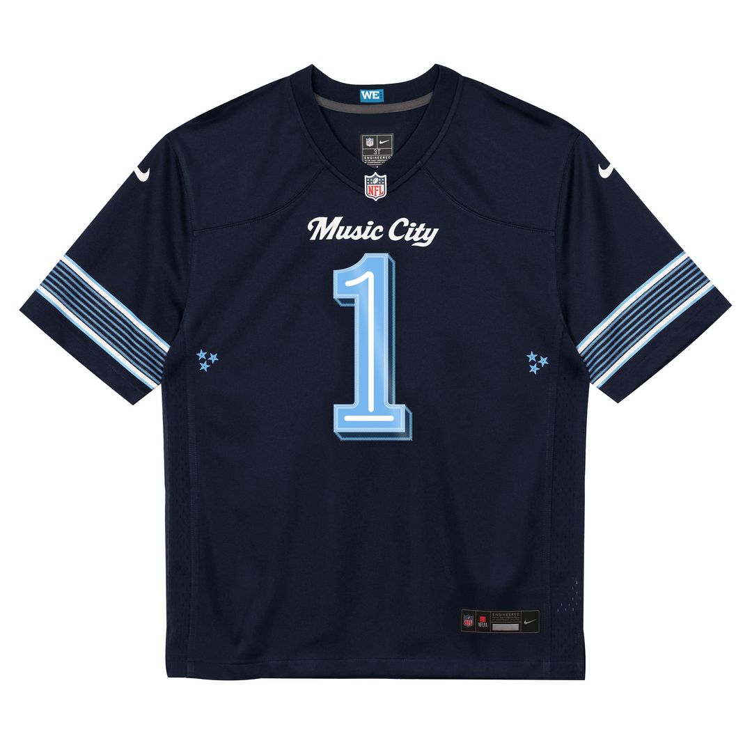 Cameron Ward Tennessee Titans Toddler 2026 Rivalries Collection Game Jersey - Navy