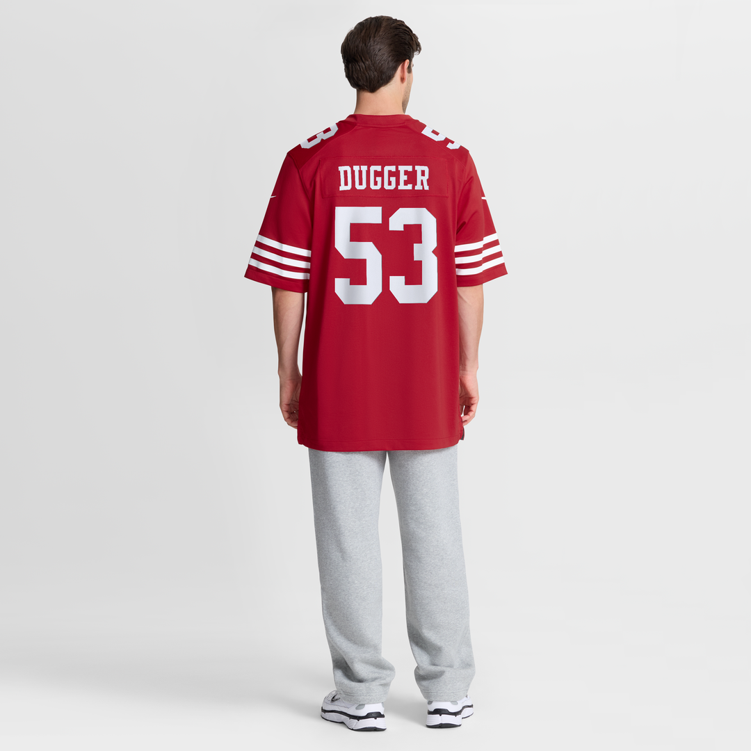 Jaden Dugger III San Francisco 49ers Team Game Jersey - Scarlet
