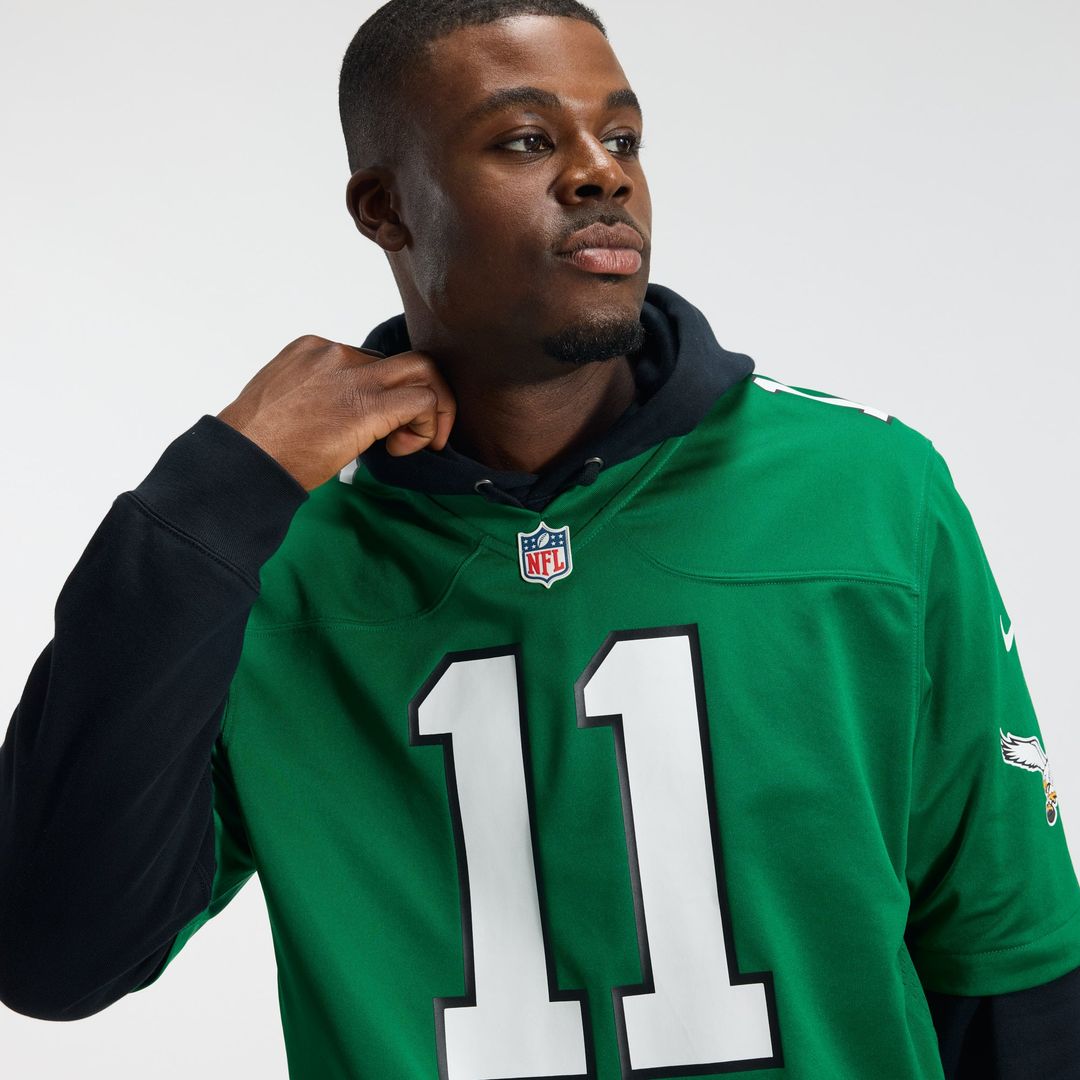 A.J. Brown Philadelphia Eagles Team Game Jersey - Midnight Green