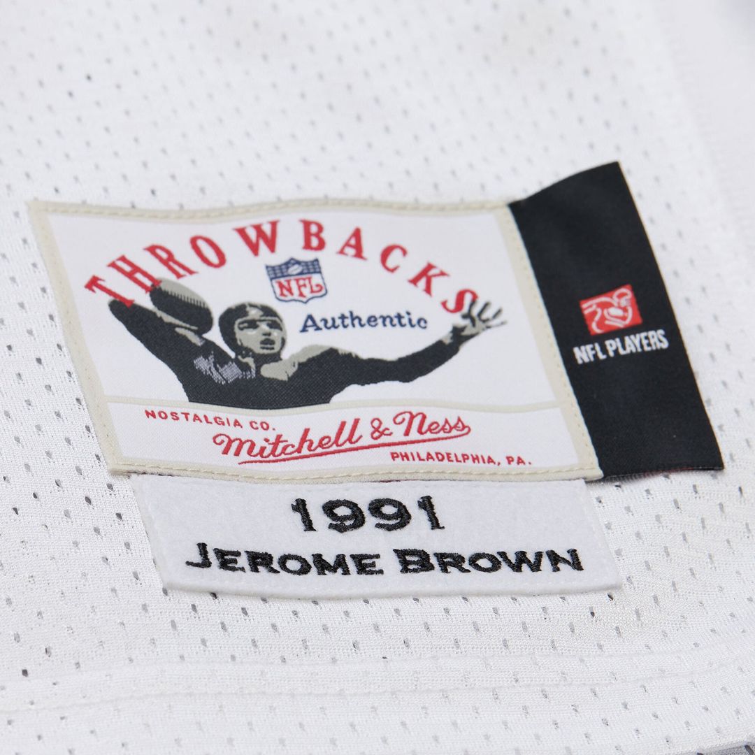 Jerome Brown Philadelphia Eagles 1991 Authentic Throwback Retired Player Jersey - White