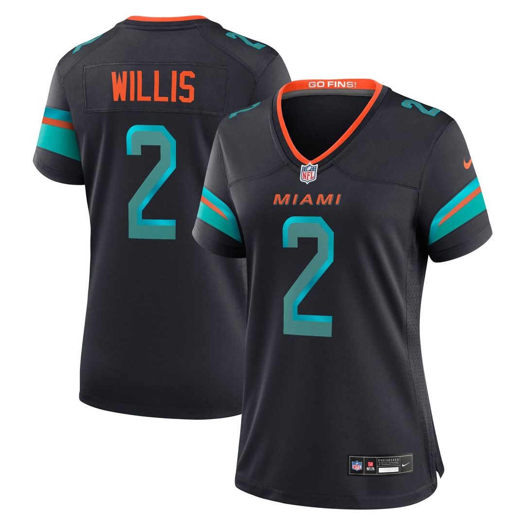 Malik Willis Miami Dolphins Women's Rivalries Collection Game Jersey - Pitch Blue