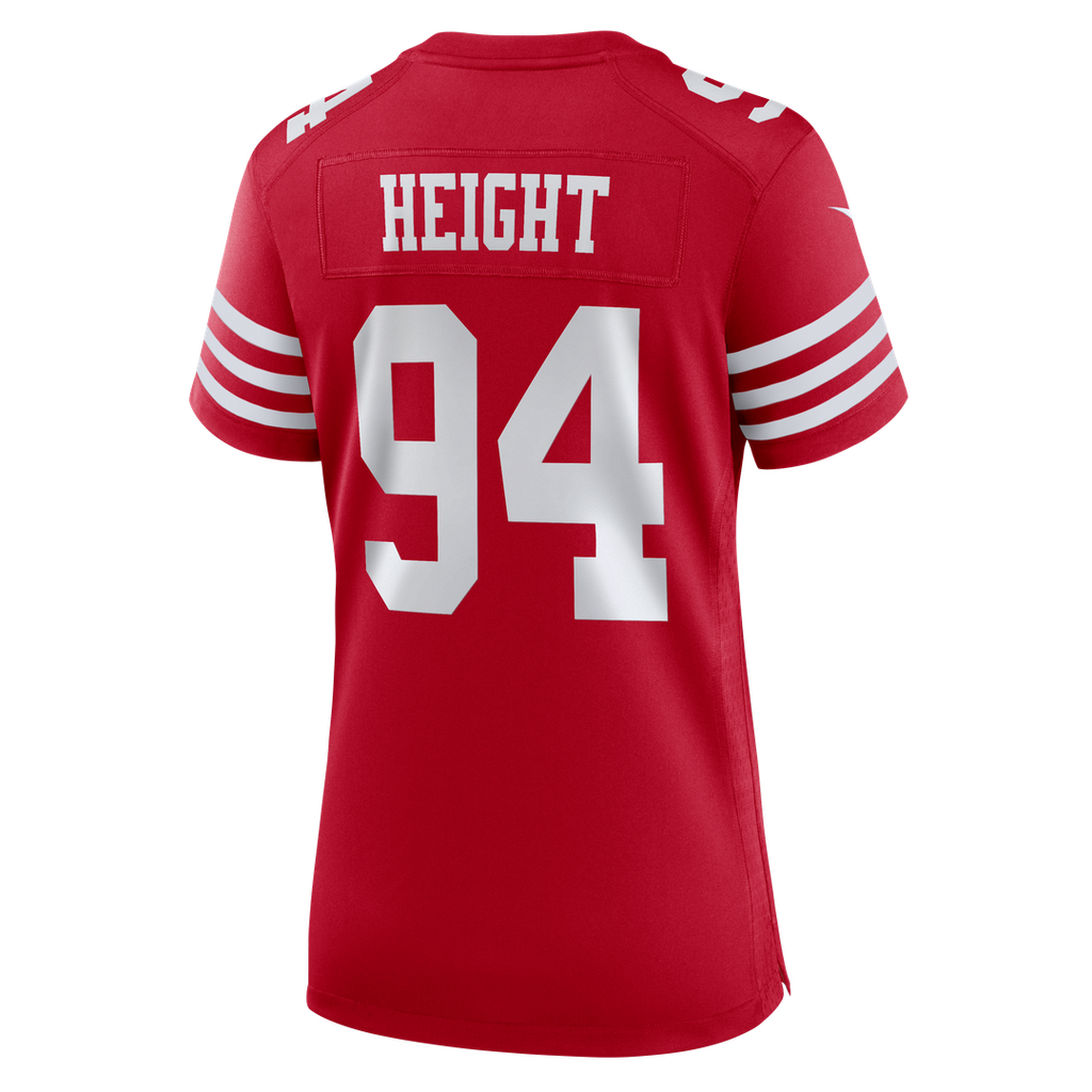 Romello Height San Francisco 49ers Women's Team Game Jersey - Scarlet