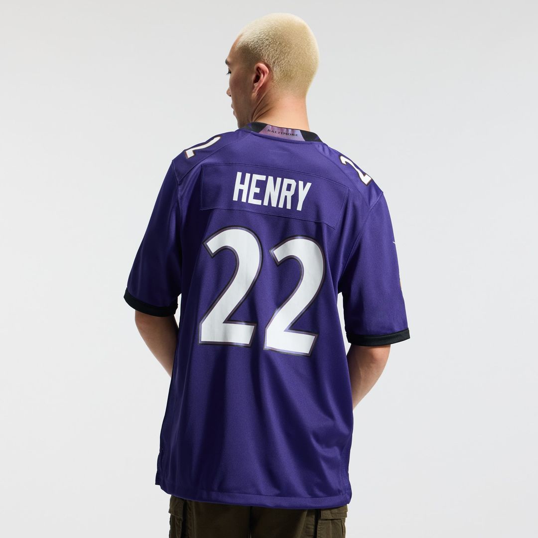 Derrick Henry Baltimore Ravens Team Game Jersey - Purple
