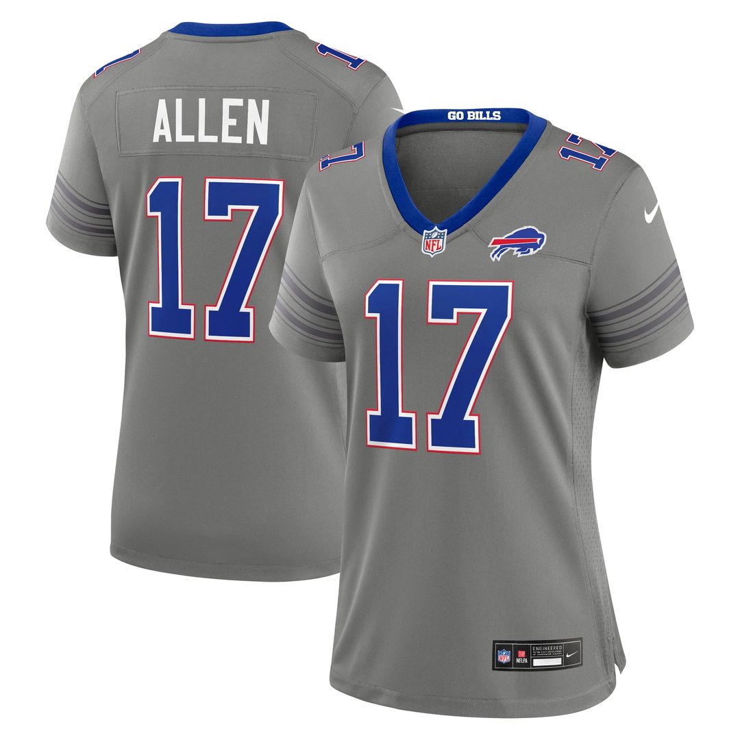 Josh Allen Buffalo Bills Women's Nickel City Game Jersey - Gray