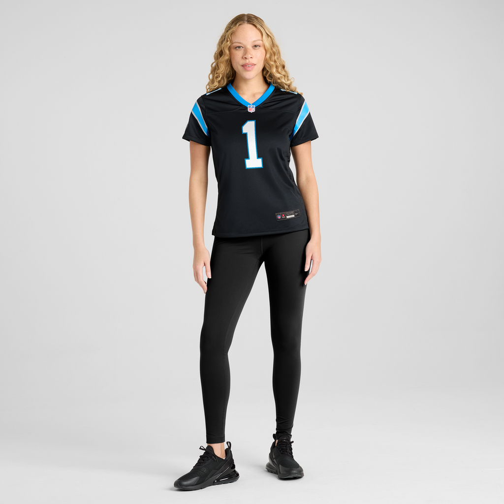 Cam Newton Carolina Panthers Women's Team Retired Game Jersey - Black
