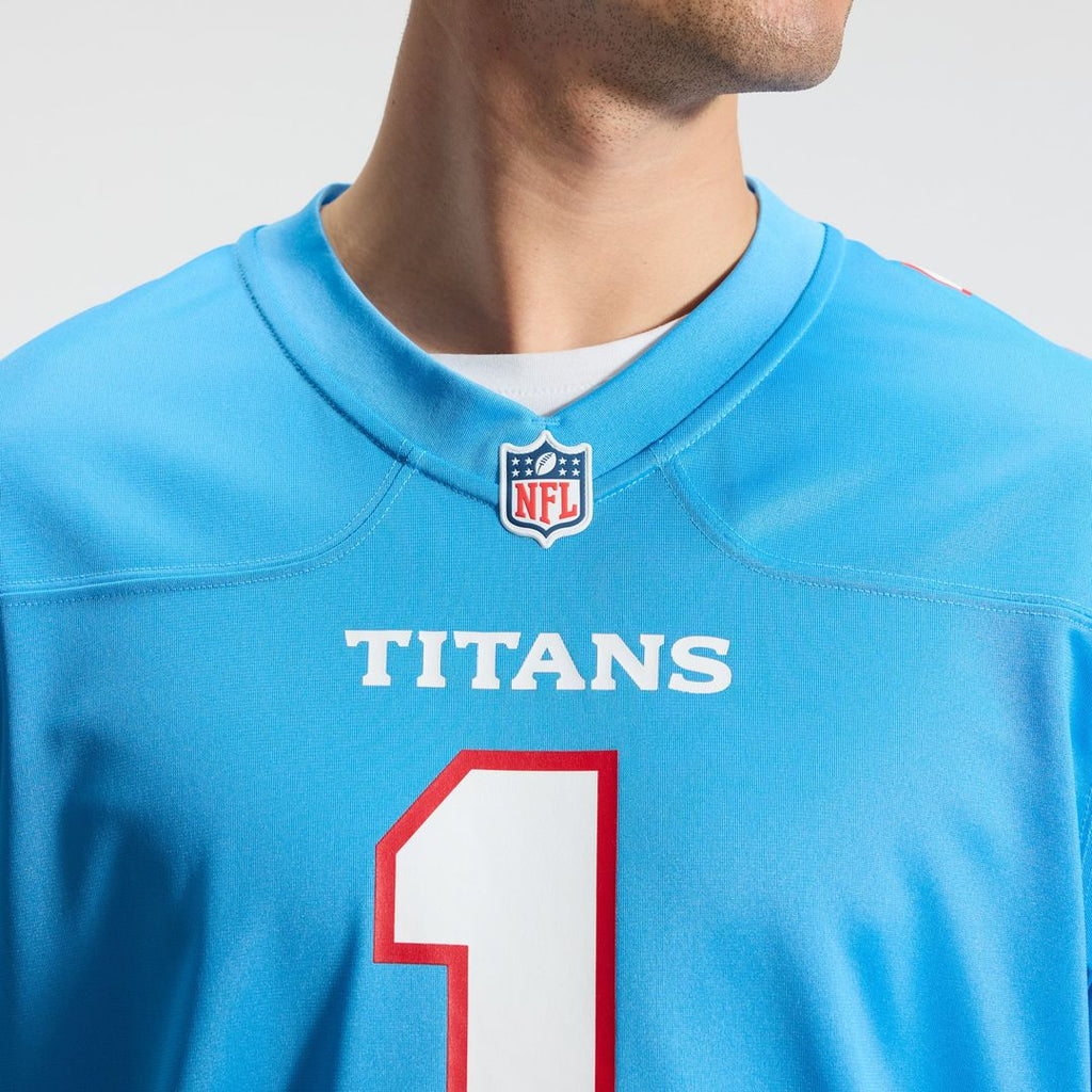 Cameron Ward Tennessee Titans Game Jersey - Light Blue
