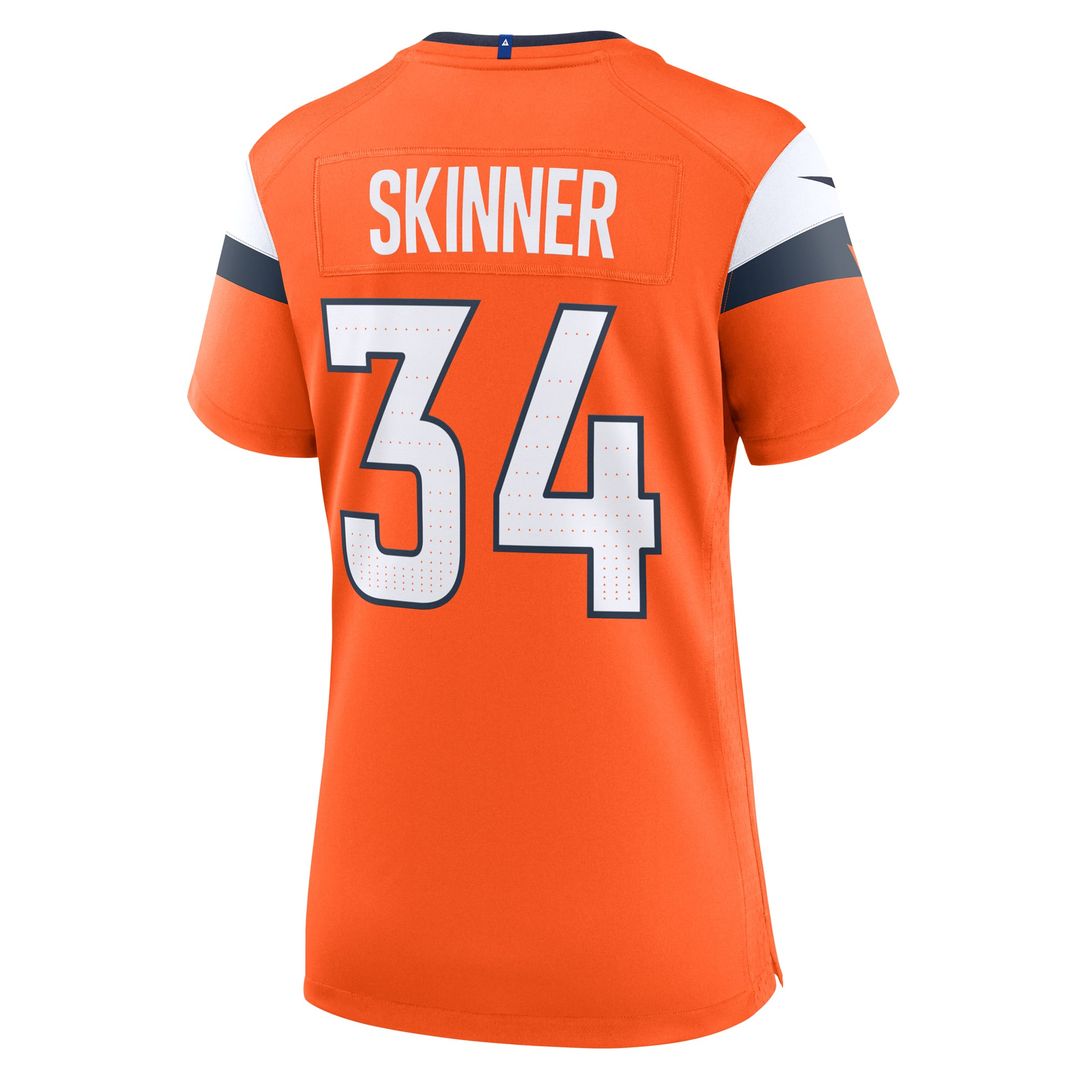JL Skinner Denver Broncos Women's Team Game Jersey - Orange