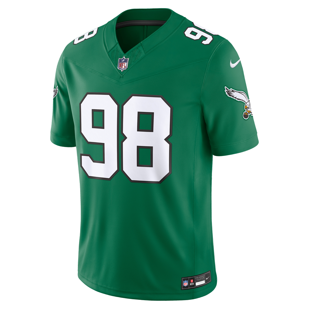 Jalen Carter Philadelphia Eagles Team Vapor F.U.S.E. Stitched Limited Jersey - Midnight Green