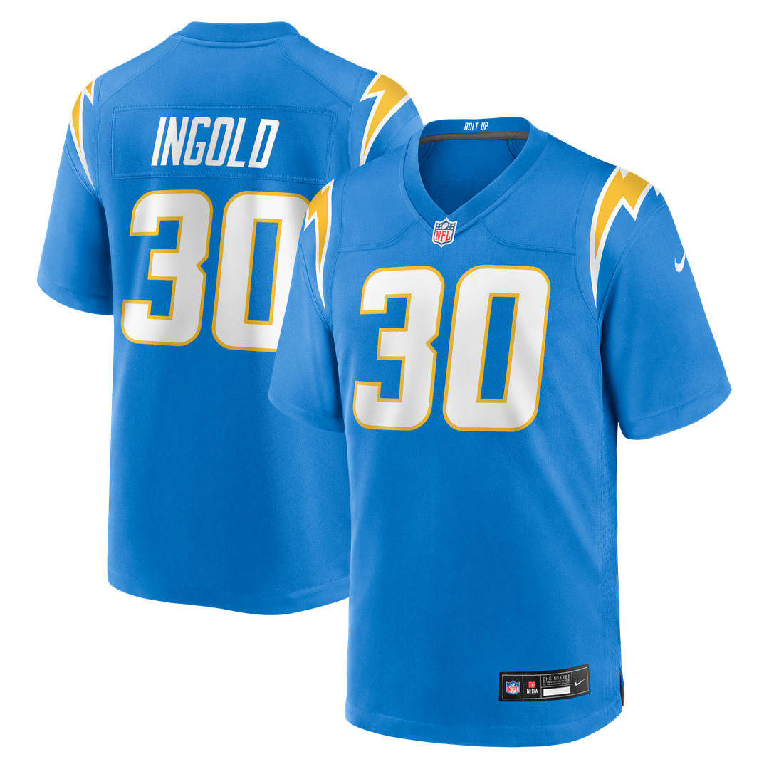 Alec Ingold Los Angeles Chargers Team Game Jersey - Powder Blue