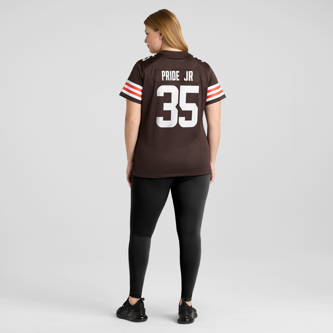 Toriano Pride Jr. Cleveland Browns Women's Team Game Jersey - Brown