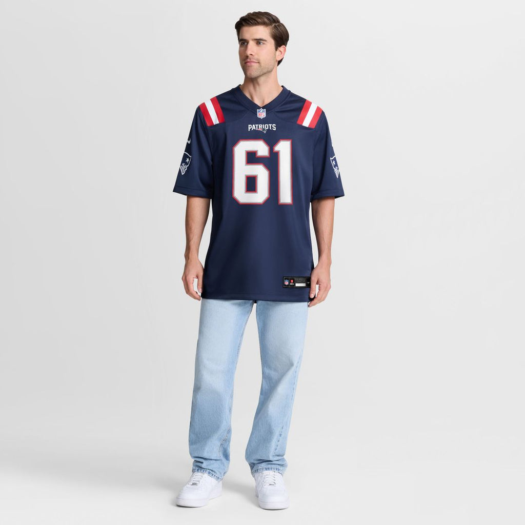 Darrian Dalcourt New England Patriots Team Game Jersey - Navy