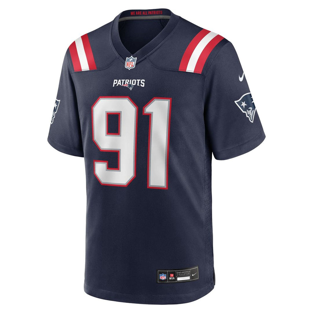 Elijah Ponder New England Patriots Team Game Jersey - Navy