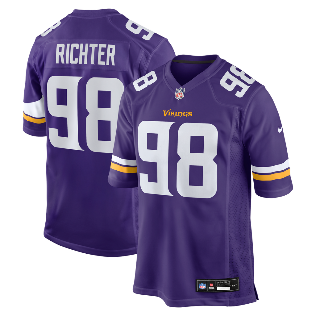 Bo Richter Minnesota Vikings Team Game Jersey - Purple