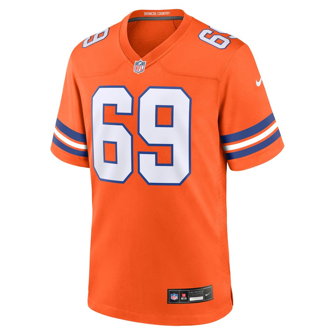 Mark Schlereth Denver Broncos Retired Player Alternate Game Jersey - Orange