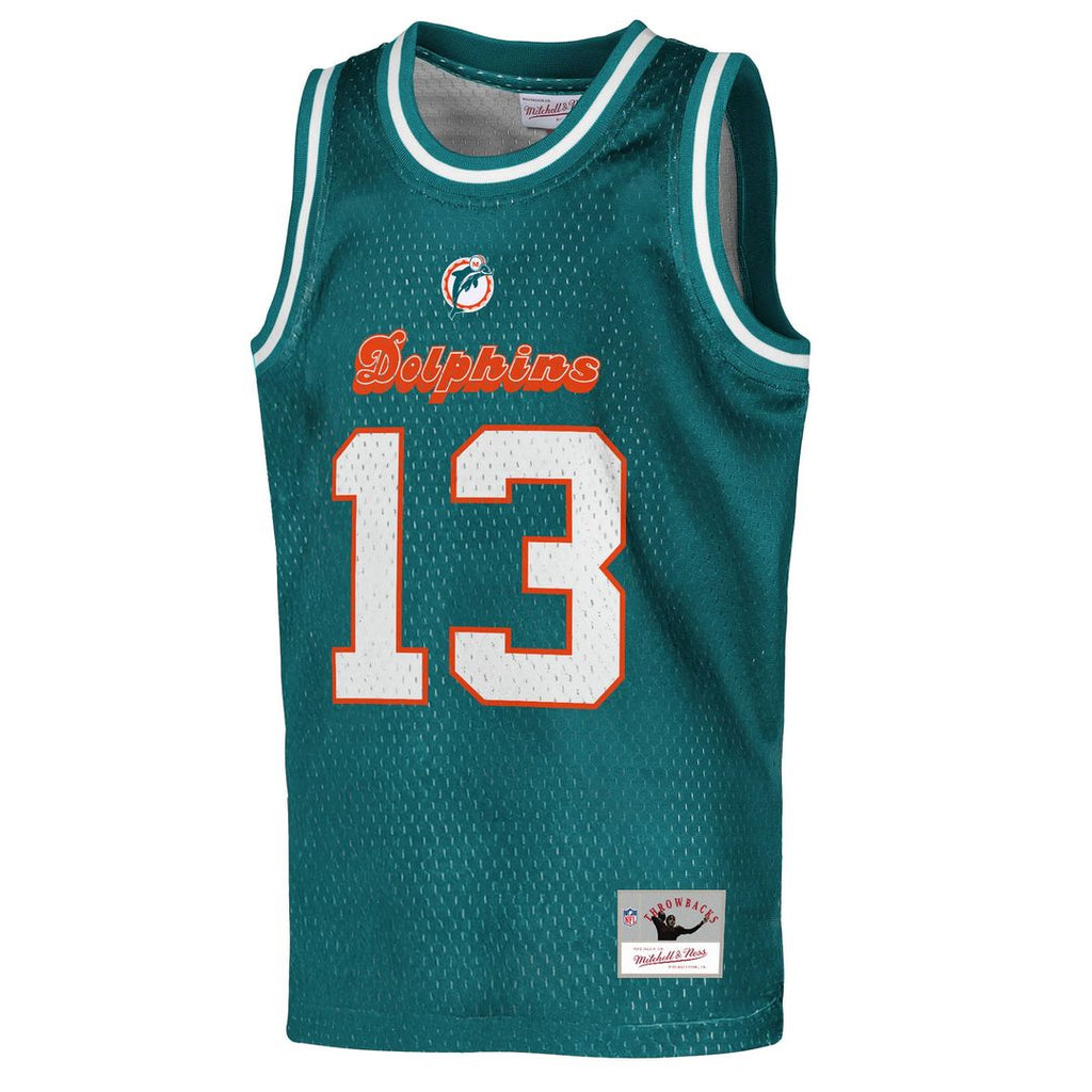 Dan Marino Miami Dolphins Youth Retired Player NFL Basketball Fashion Jersey - Aqua