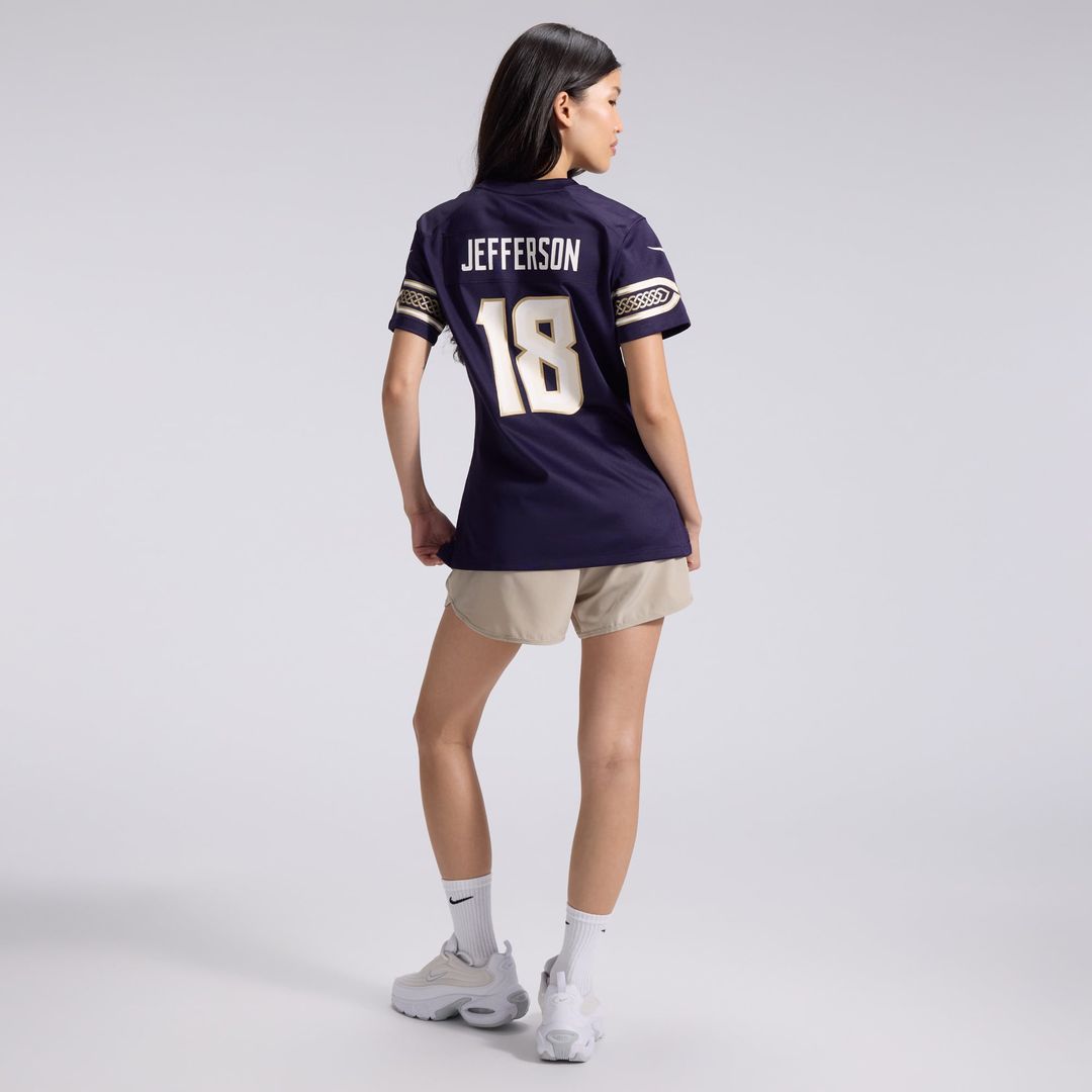 Justin Jefferson Minnesota Vikings Women's 2026 Rivalries Collection Game Jersey - Purple