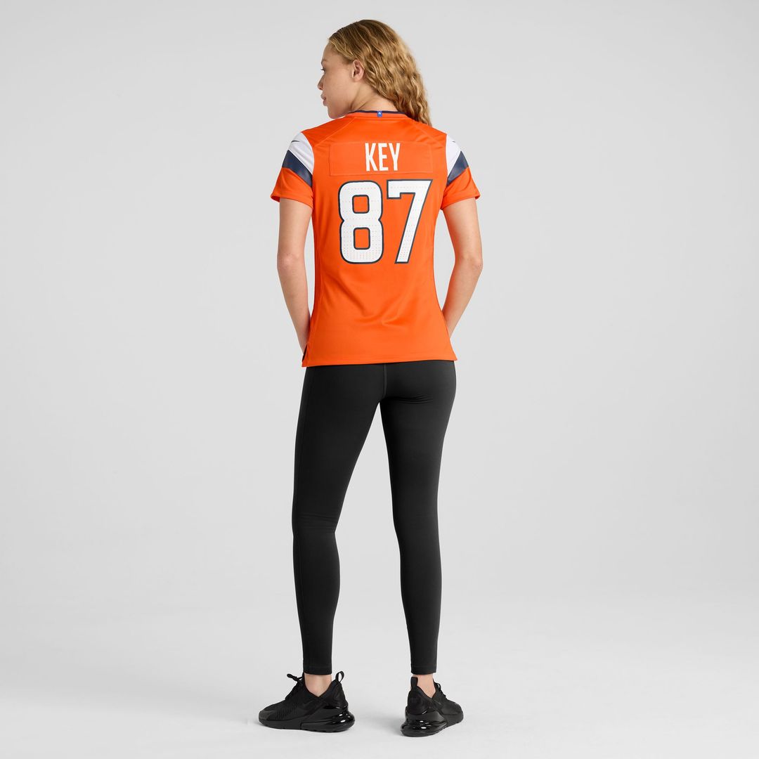 Dane Key Denver Broncos Women's Team Game Jersey - Orange