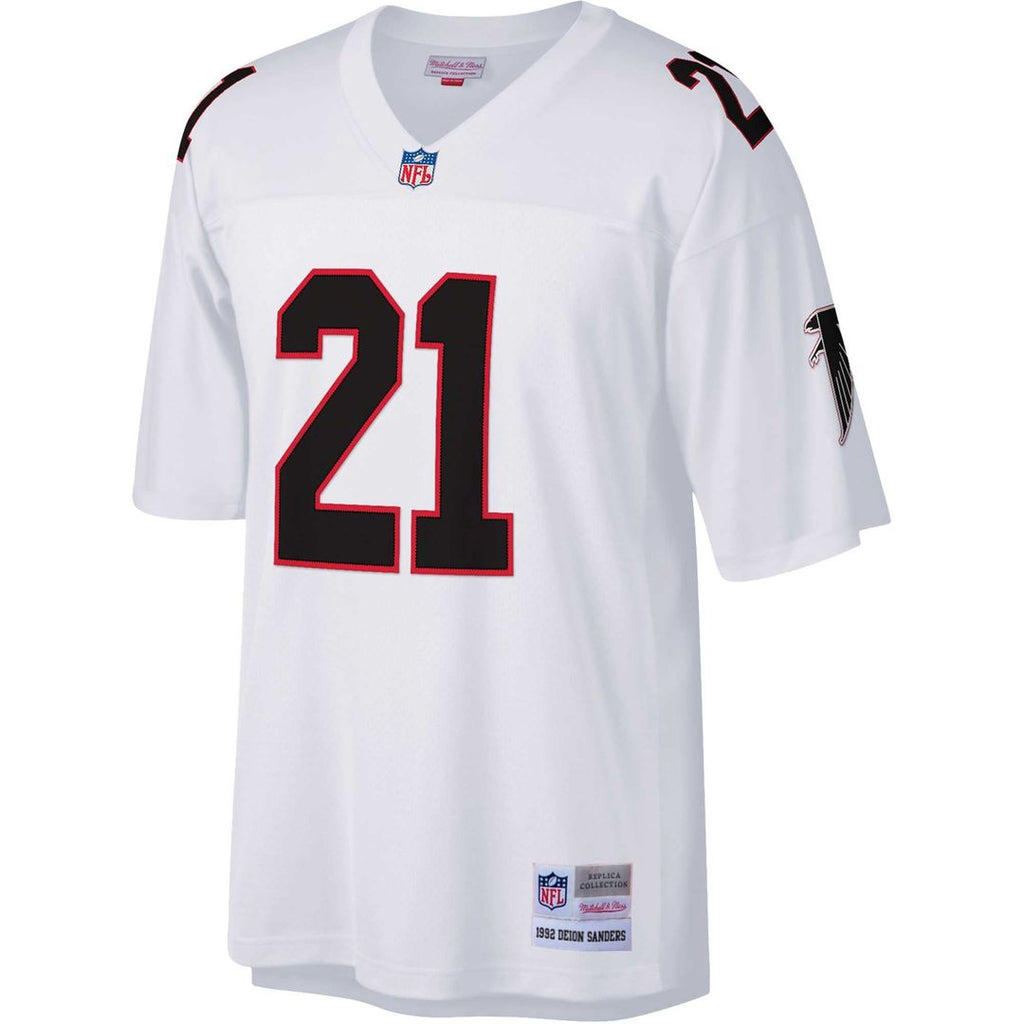 Deion Sanders Atlanta Falcons Big & Tall 1992 Retired Player Replica Jersey - White