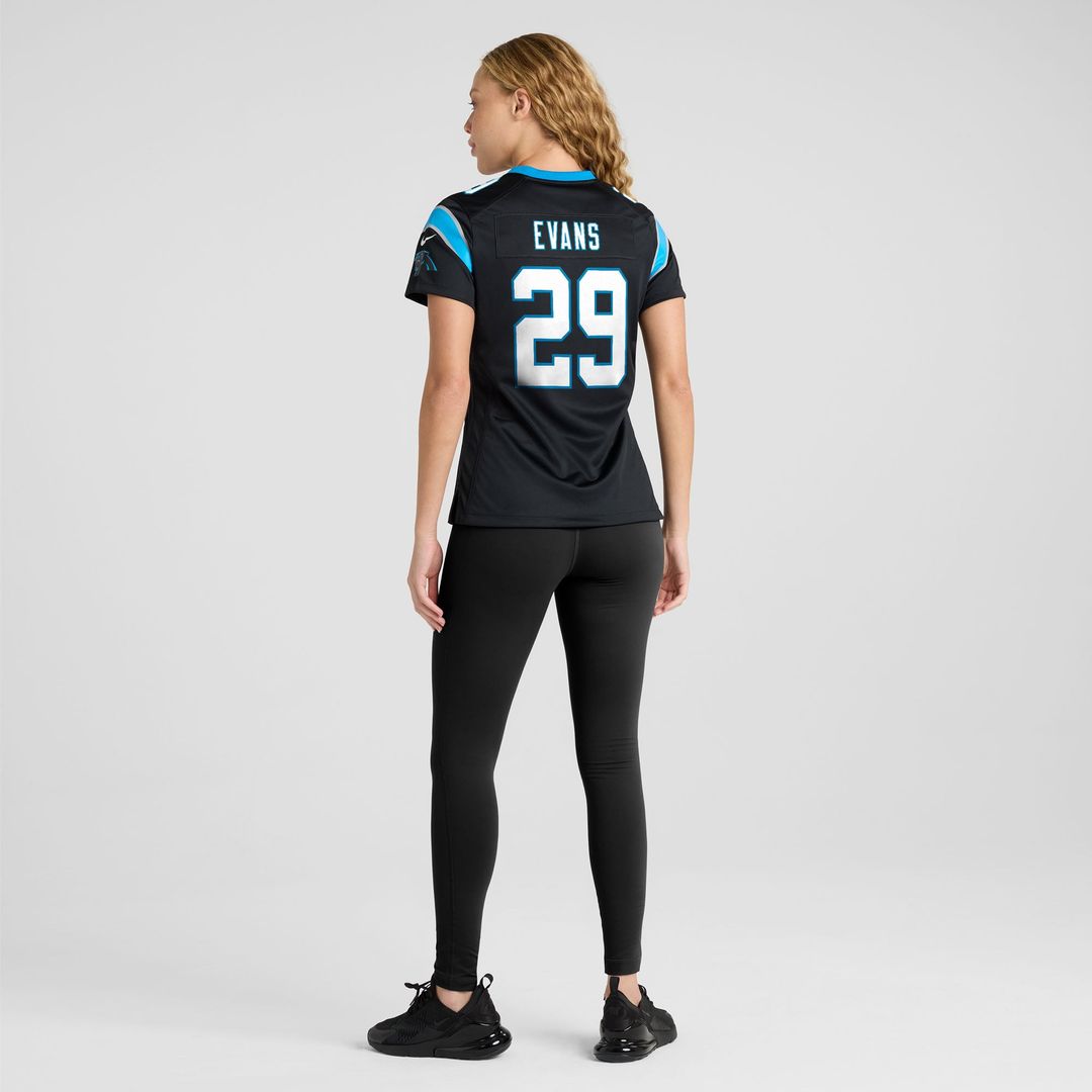 Akayleb Evans Carolina Panthers Women's Team Game Jersey - Black
