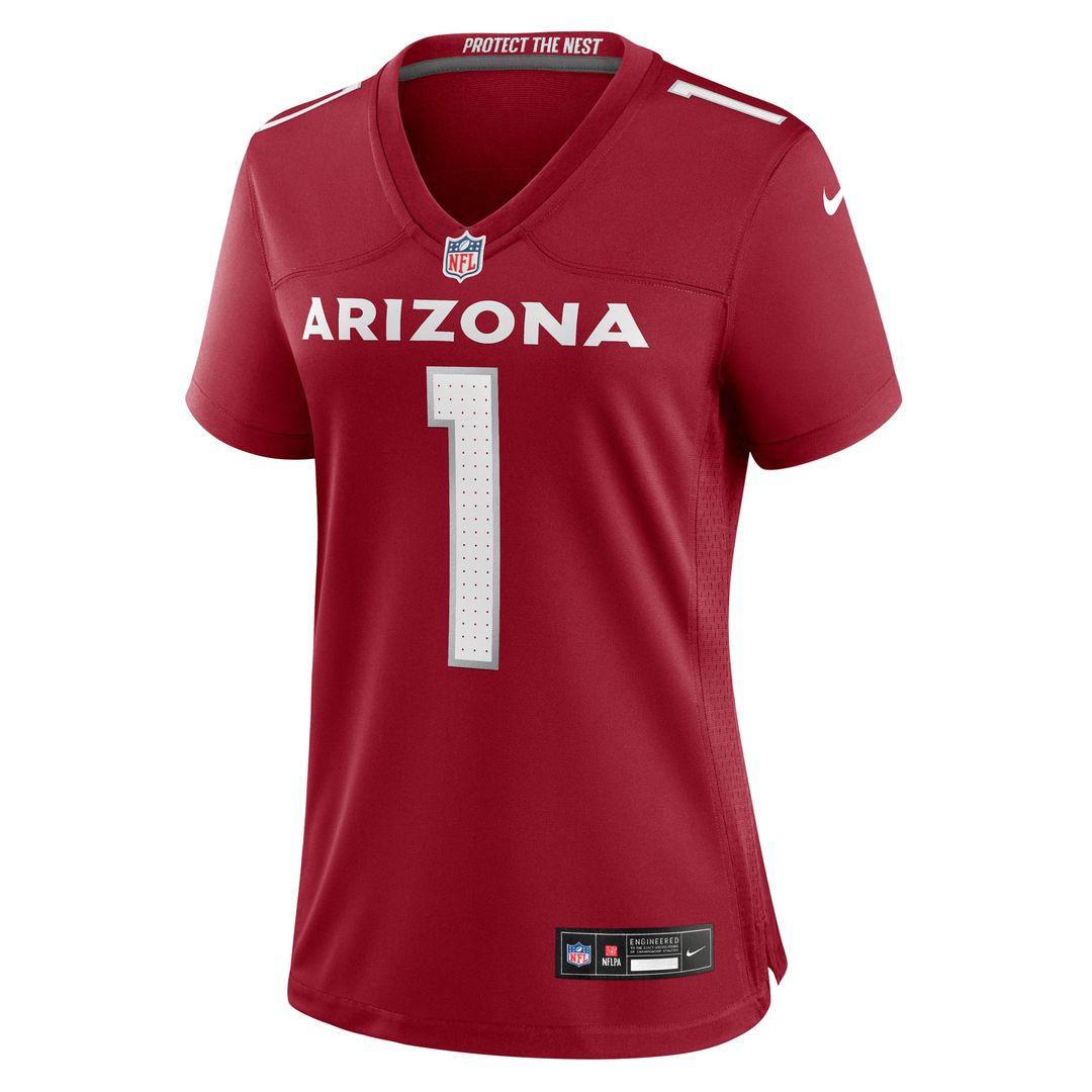Number 1 Bride Arizona Cardinals Women's Game Jersey - Cardinal