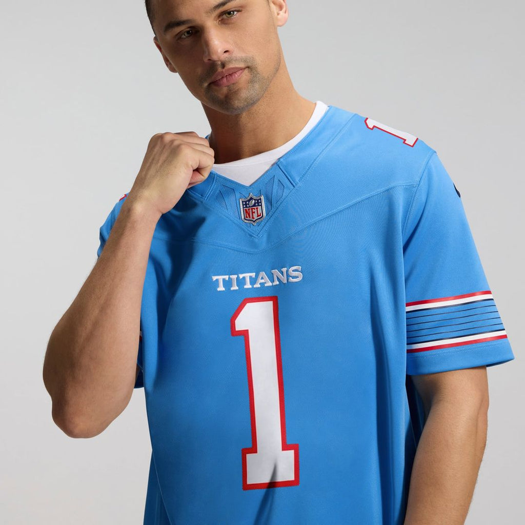 Cameron Ward Tennessee Titans Team Vapor F.U.S.E. Stitched Limited Jersey - Light Blue