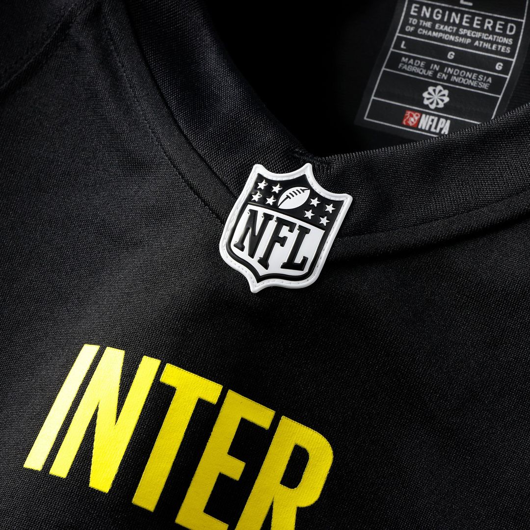 Inter Milan 2025 Soccer x NFL Game Jersey - Black