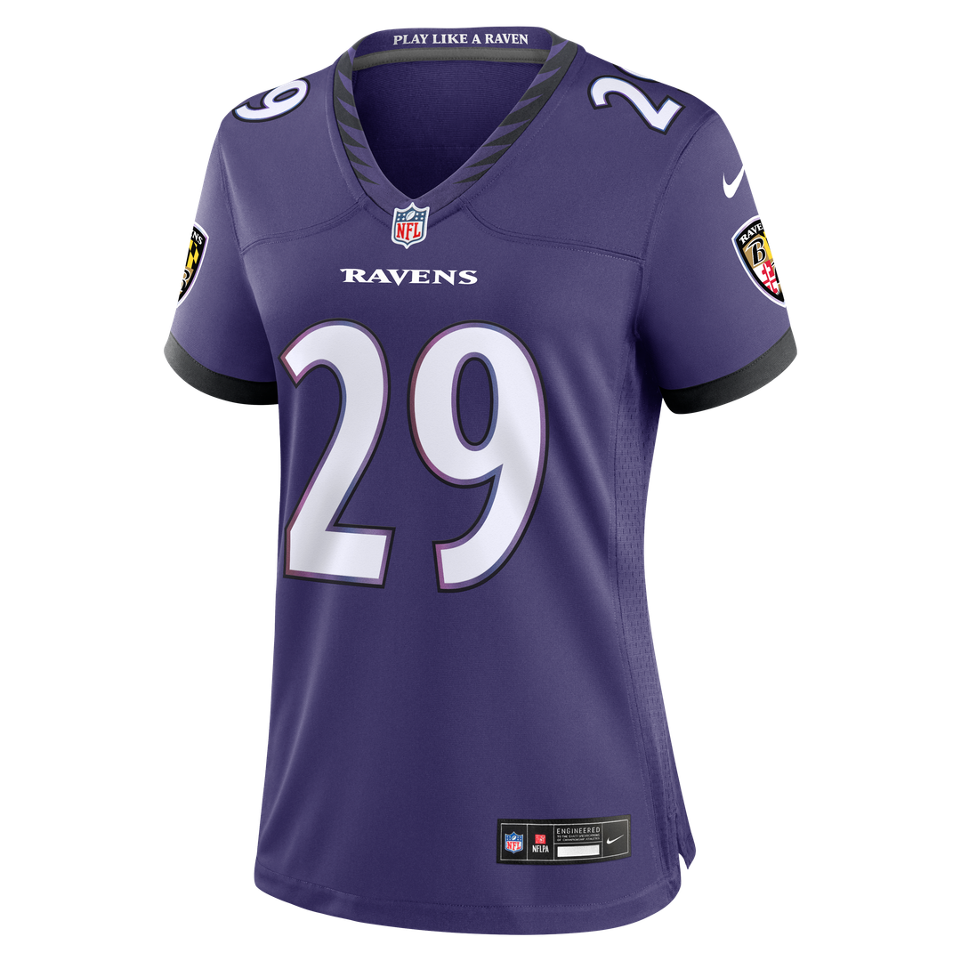 Chandler Rivers Baltimore Ravens Women's Team Game Jersey - Purple