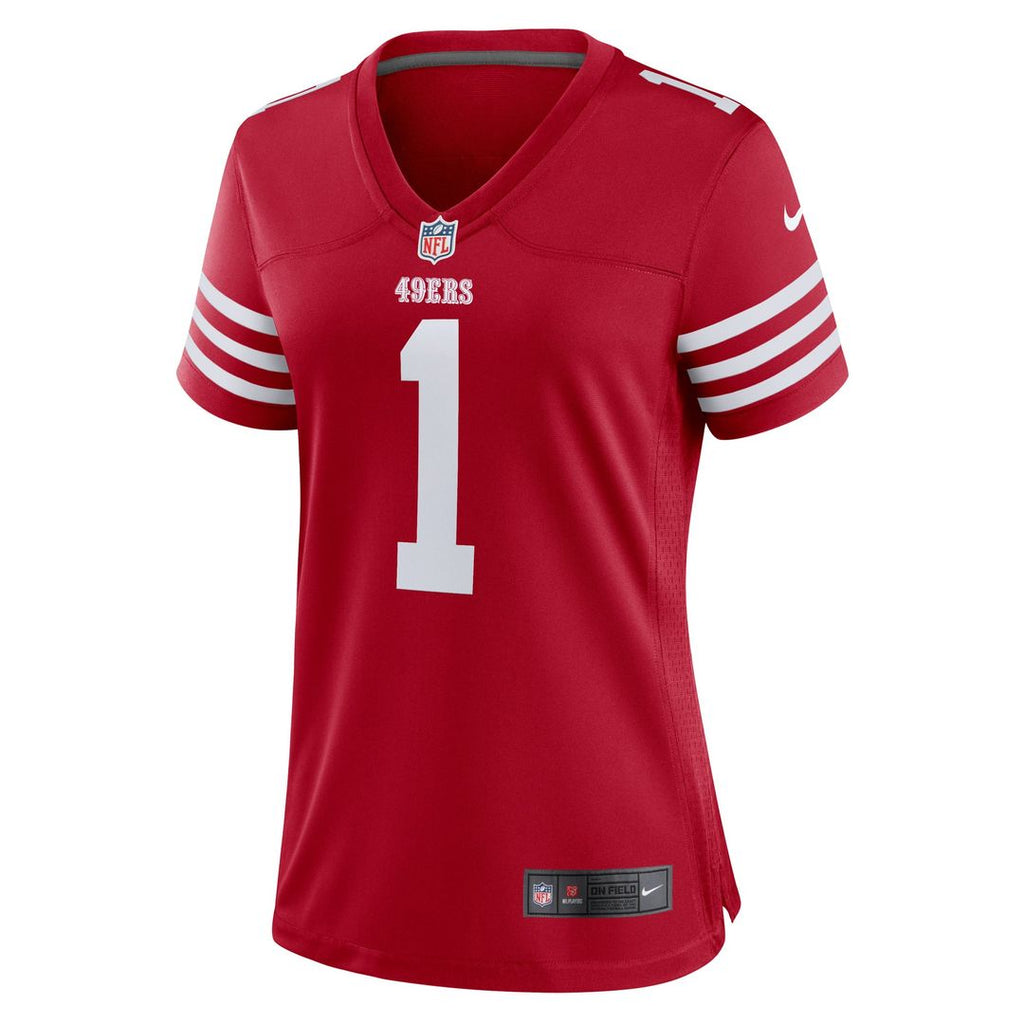 Number 1 Bride San Francisco 49ers Women's Game Jersey - Scarlet