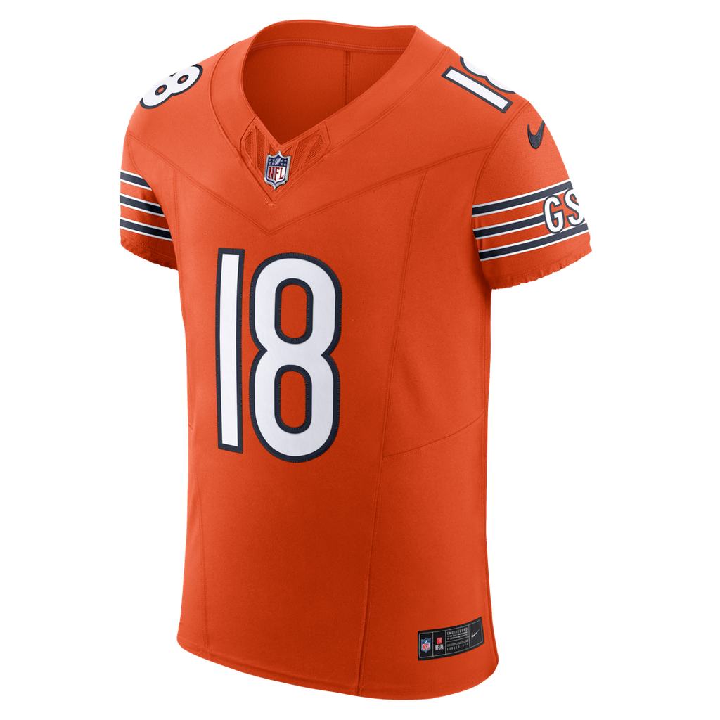 Caleb Williams Chicago Bears Alternate Vapor F.U.S.E. Elite Jersey - Orange