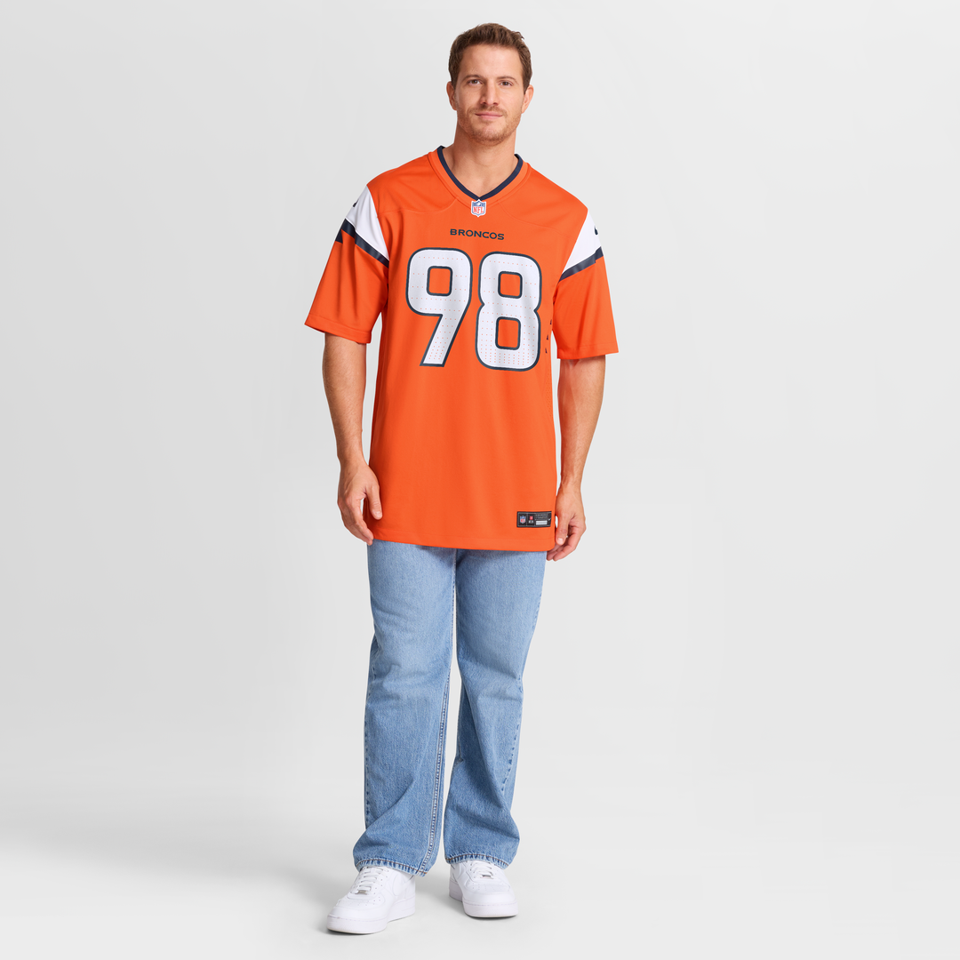 Tyler Onyedim Denver Broncos Game Jersey - Orange
