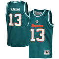Dan Marino Miami Dolphins Youth Retired Player NFL Basketball Fashion Jersey - Aqua