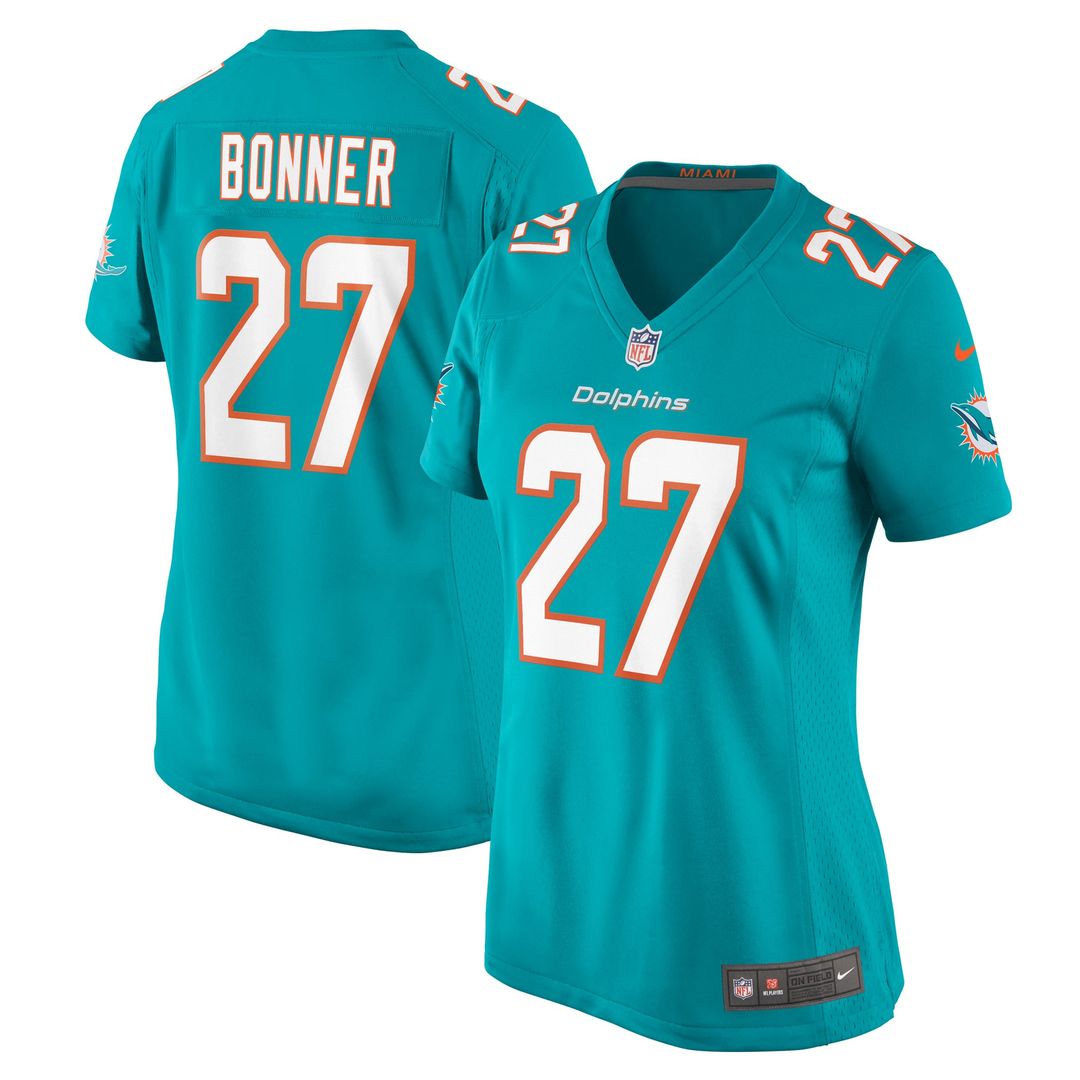 Ethan Bonner Miami Dolphins Women's Game Jersey - Aqua