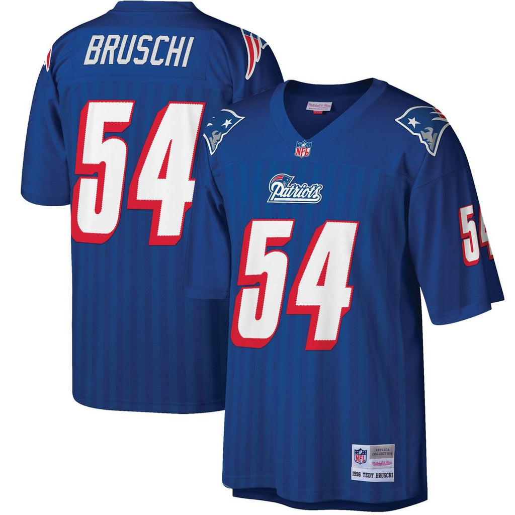 Tedy Bruschi New England Patriots Big & Tall 1996 Retired Player Replica Jersey - Royal