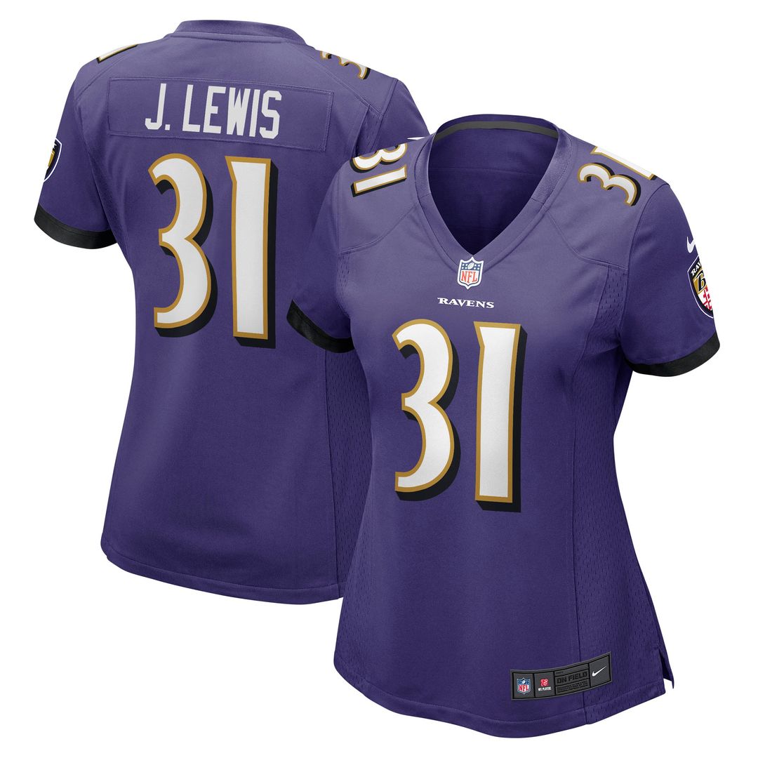 Jamal Lewis Baltimore Ravens Women's Game Retired Player Jersey - Purple