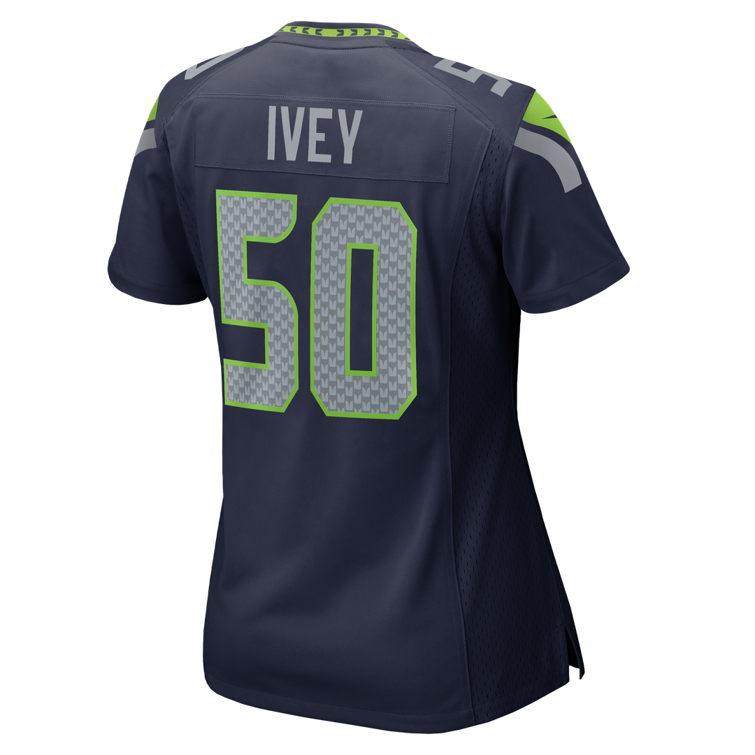 Jared Ivey Seattle Seahawks Women's Team Game Jersey - College Navy