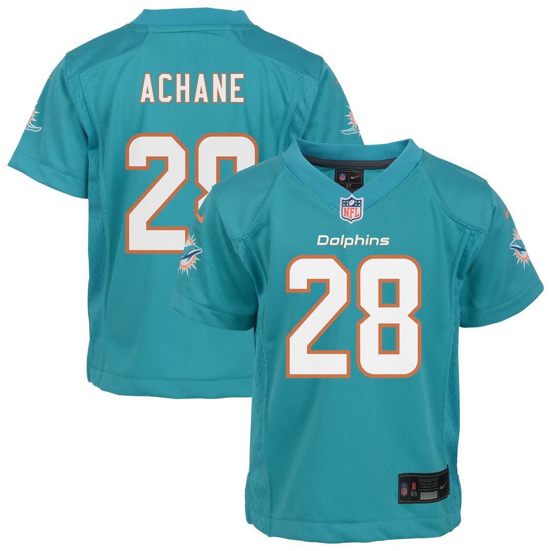De’Von Achane Miami Dolphins Toddler Game Jersey - Aqua