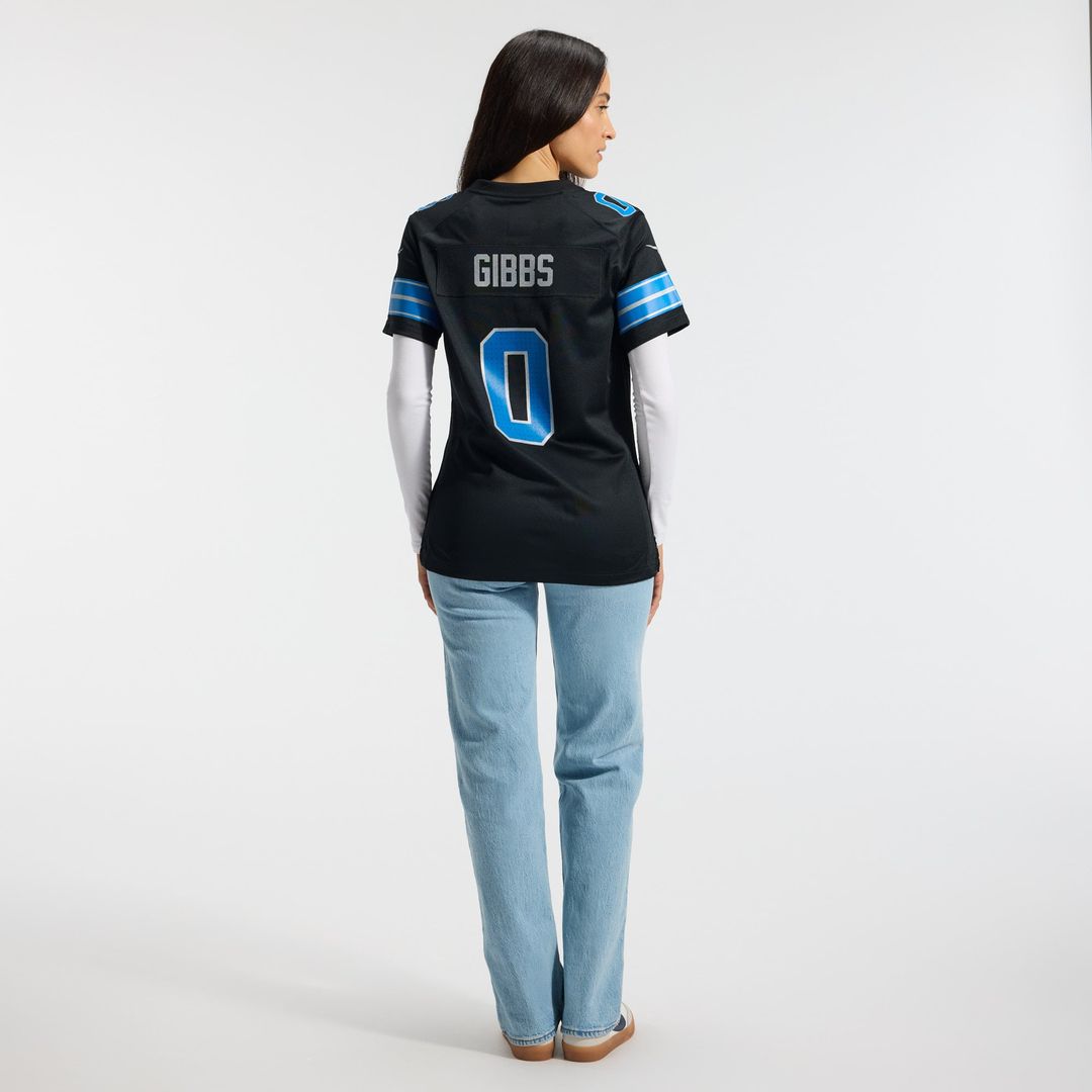 Jahmyr Gibbs Detroit Lions Women's 2nd Alternate Game Player Jersey - Black