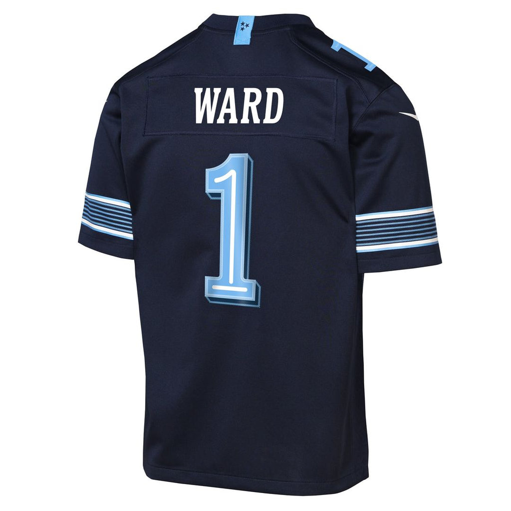 Cameron Ward Tennessee Titans Youth 2026 Rivalries Collection Game Jersey - Navy