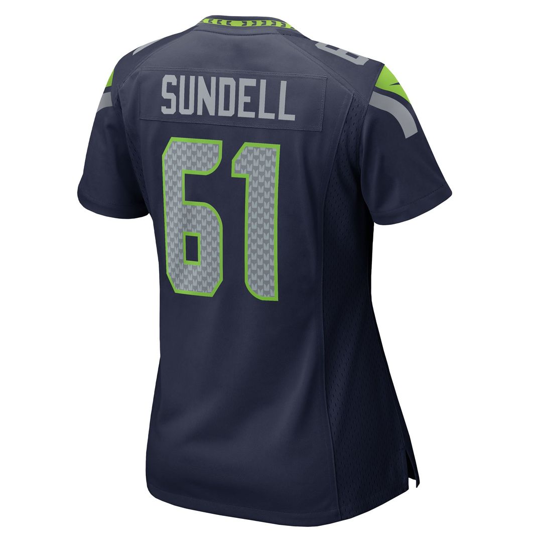 Jalen Sundell Seattle Seahawks Women's Team Game Jersey - College Navy