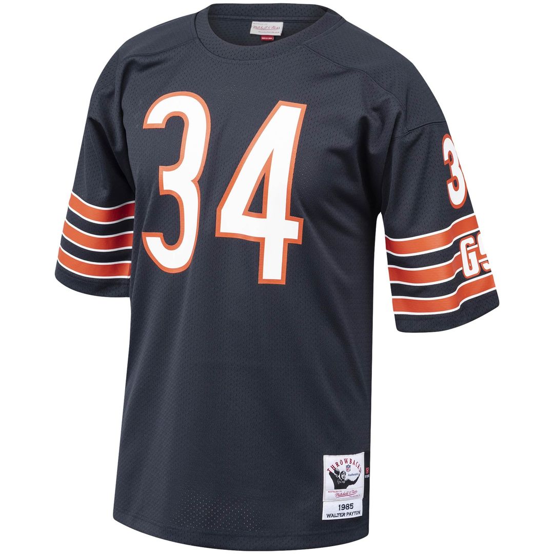 Walter Payton Chicago Bears 1985 Authentic Throwback Retired Player Jersey - Navy