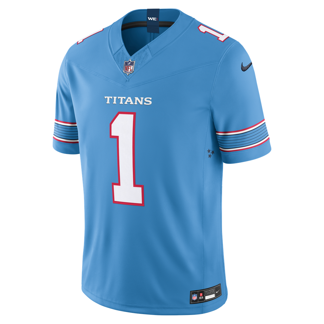 Cameron Ward Tennessee Titans Team Vapor F.U.S.E. Stitched Limited Jersey - Light Blue