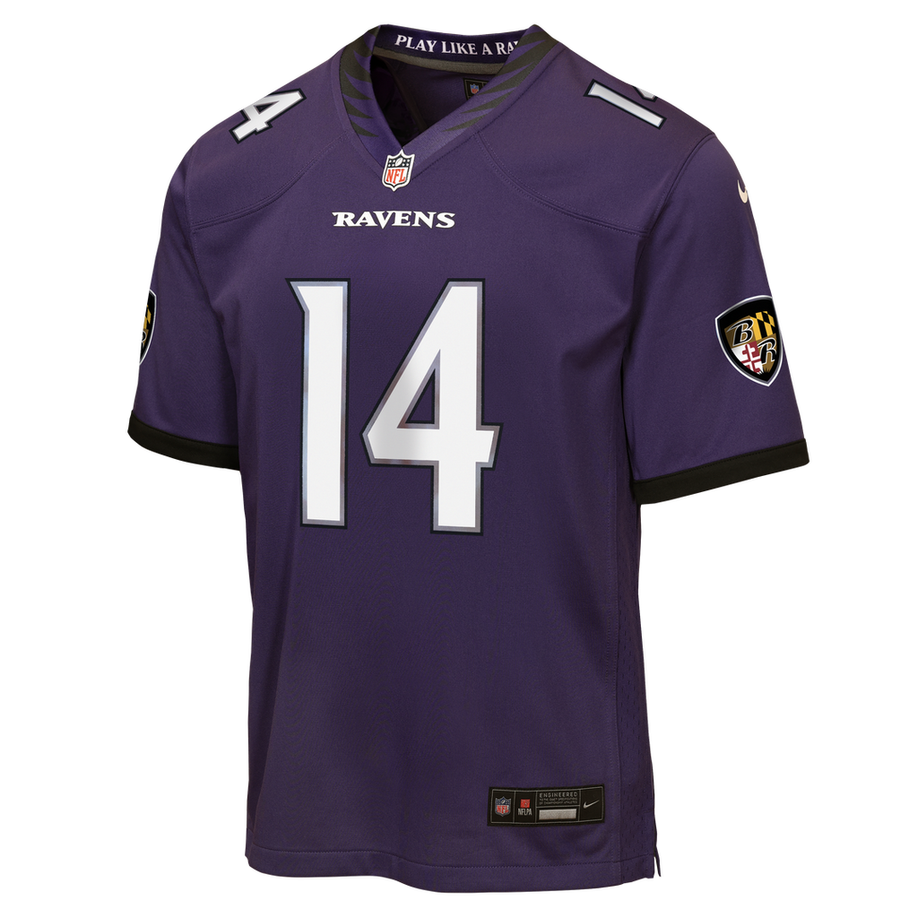 Kyle Hamilton Baltimore Ravens Youth Team Game Jersey - Purple