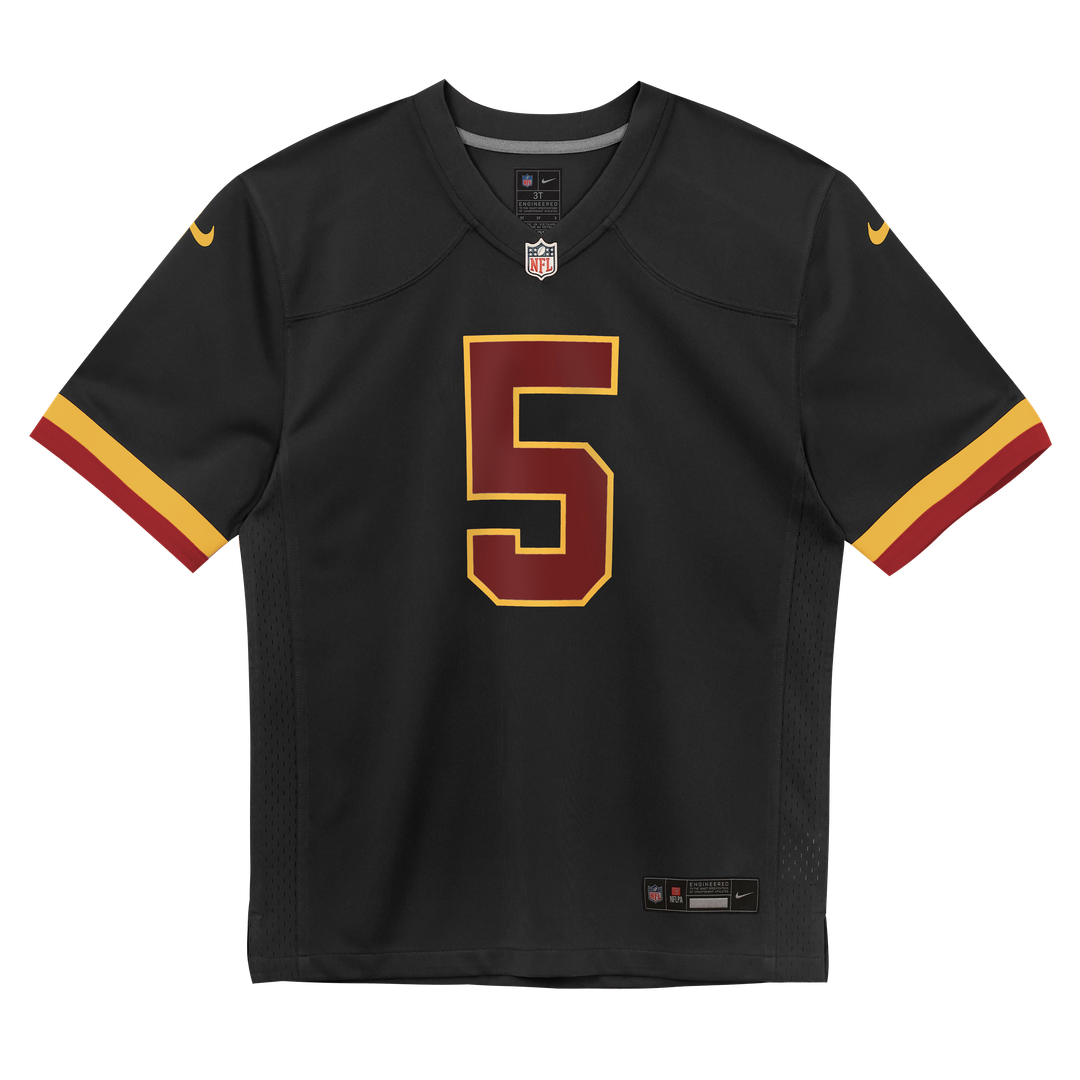 Jayden Daniels Washington Commanders Toddler Alternate Game Jersey - Black