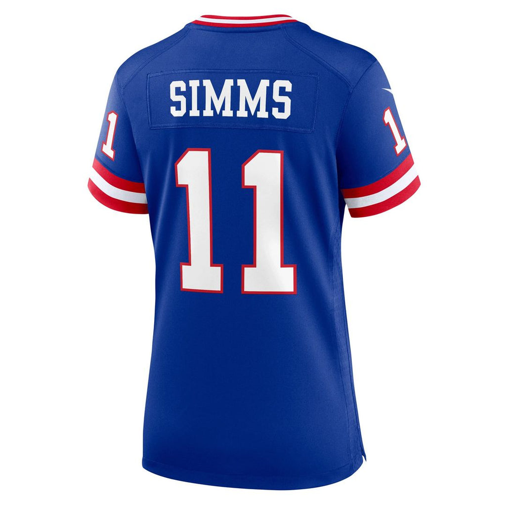 Phil Simms New York Giants Women's Classic Retired Player Game Jersey - Royal