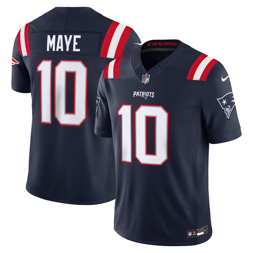 Drake Maye New England Patriots Team Vapor F.U.S.E. Stitched Limited Jersey - Navy