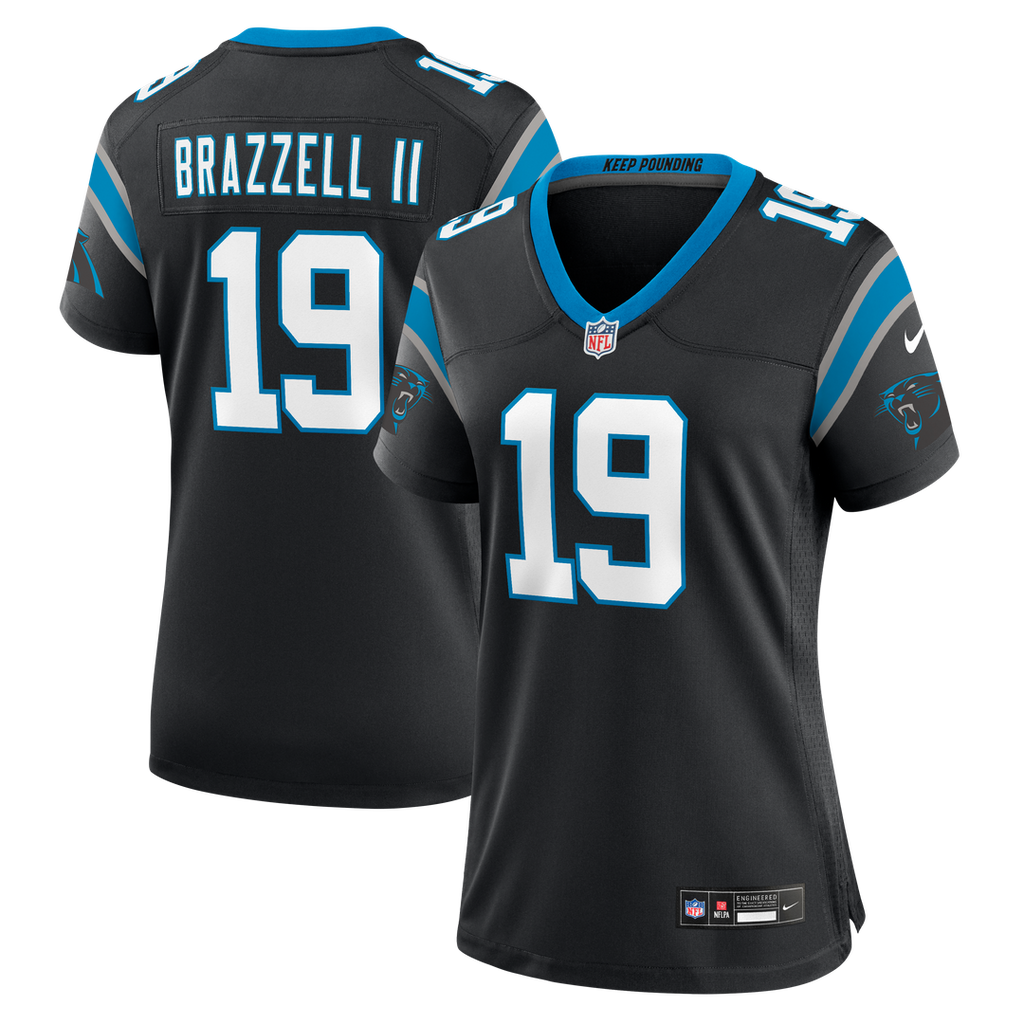 Chris Brazzell II Carolina Panthers Women's Team Game Jersey - Black