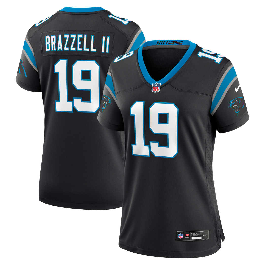 Chris Brazzell II Carolina Panthers Women's Team Game Jersey - Black
