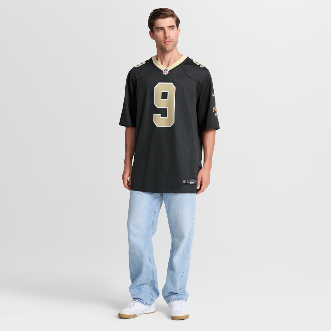 Drew Brees New Orleans Saints Team Game Jersey - Black