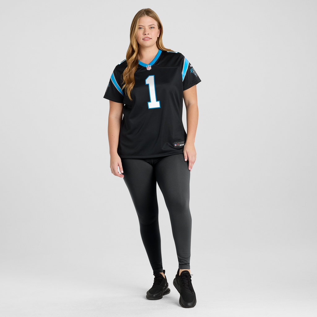 Cam Newton Carolina Panthers Women's Team Retired Game Jersey - Black
